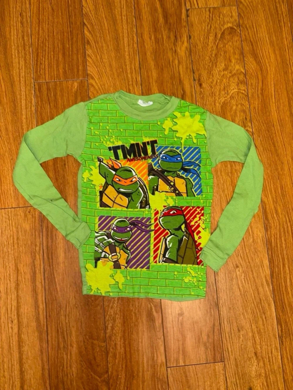 Y2K Green Teenage Mutant Ninja Turtles long sleeve shirt